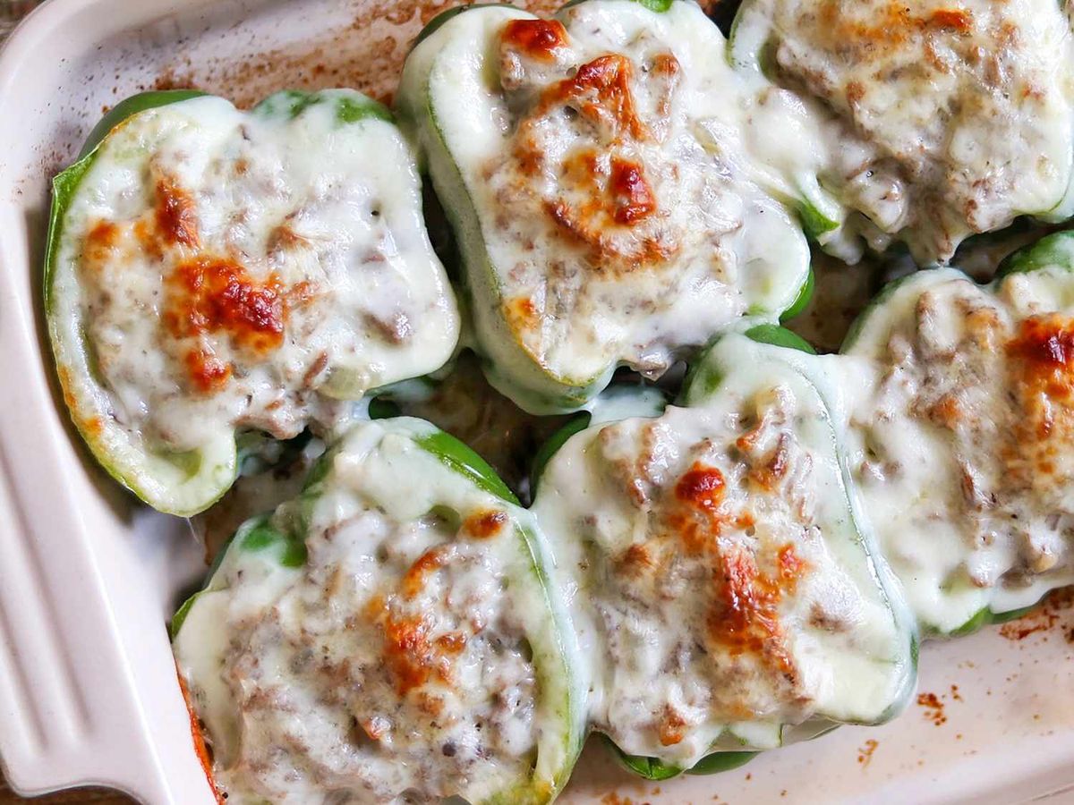 Philly Cheese Steak-Stuffed Bell Peppers