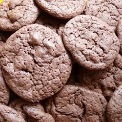 Fudgy Double Chocolate Chip Cookies 