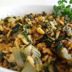 Spinach and Rice (Spanakorizo)