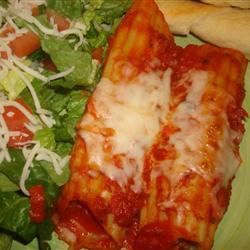 Meat Filled Manicotti