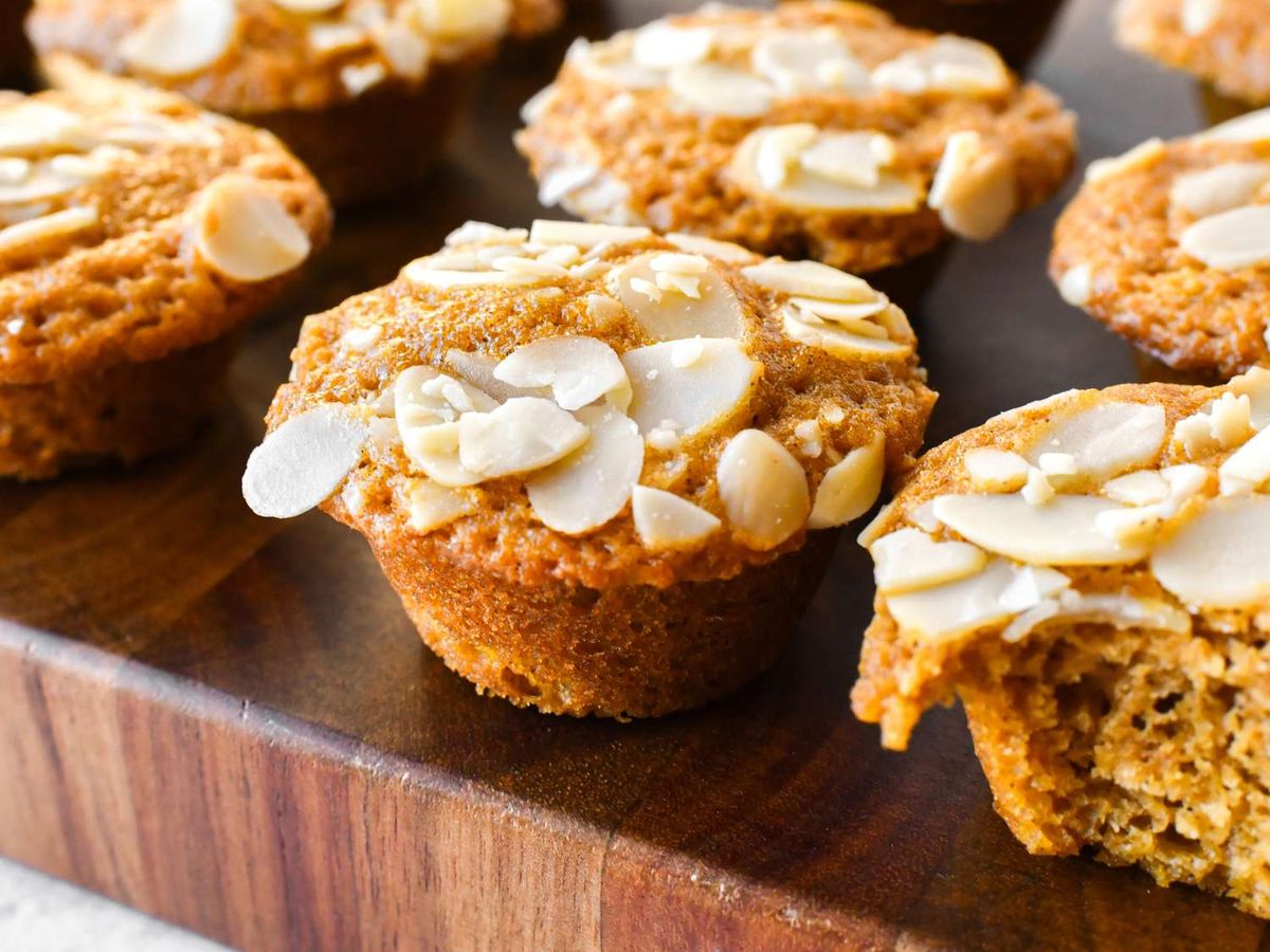 Pumpkin Almond Mini Muffins